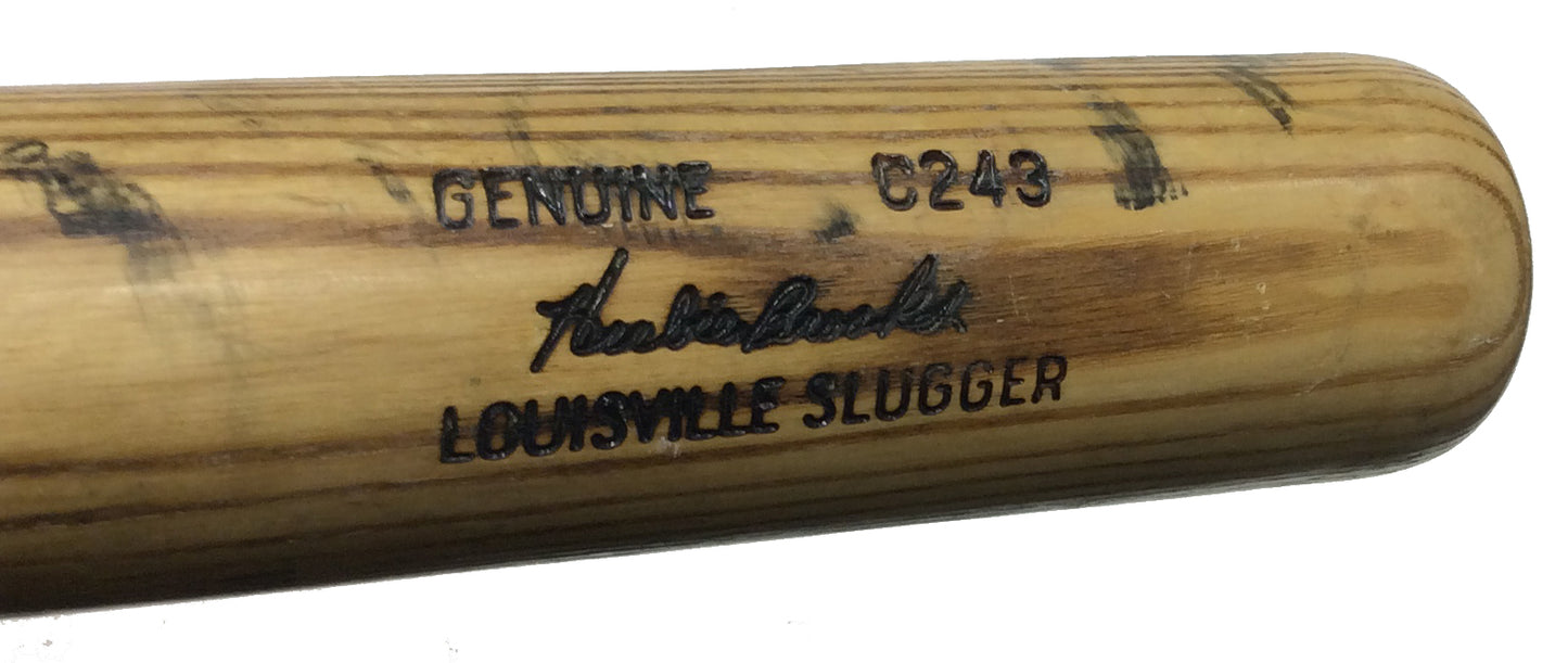 Hubie Brooks Game Used Louisville Slugger C243 Bat Mets Expos Great Use CBM  COA