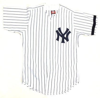 13 MLB Stars & Legends Signed Inscribed Vintage Yankees Jersey Larsen Guidry COA
