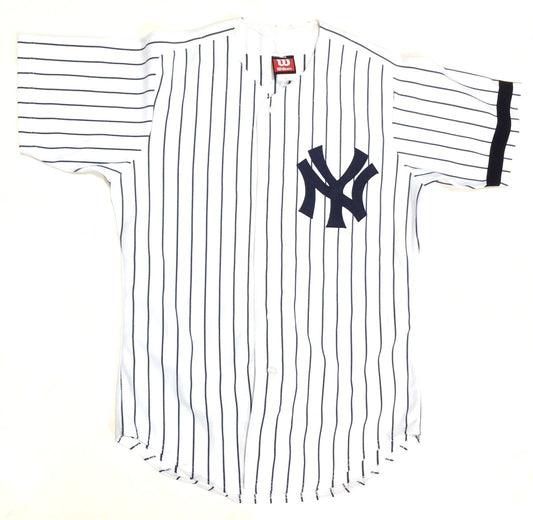 13 MLB Stars & Legends Signed Inscribed Vintage Yankees Jersey Larsen Guidry COA