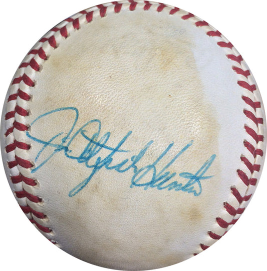 Jim Catfish Hunter Single Signed OAL Baseball Yankees A's Autograph JSA coa