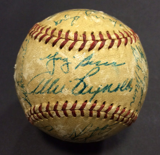 1954 Yankees Team Signed Baseball Mickey Mantle Yogi Berra Ford  25 Auto JSA Loa