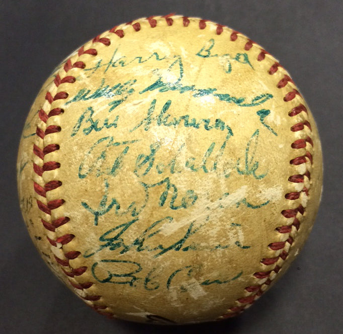 1954 Yankees Team Signed Baseball Mickey Mantle Yogi Berra Ford  25 Auto JSA Loa
