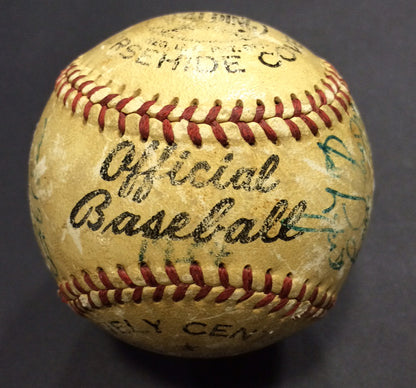 1954 Yankees Team Signed Baseball Mickey Mantle Yogi Berra Ford  25 Auto JSA Loa