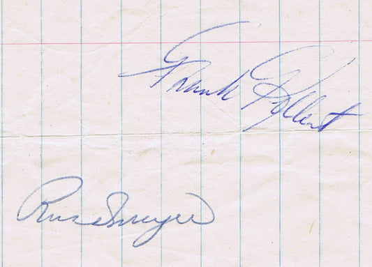 Frank Kellert & Russ Meyer Signed Cut 1955 WS Brooklyn Dodgers JSA Auto