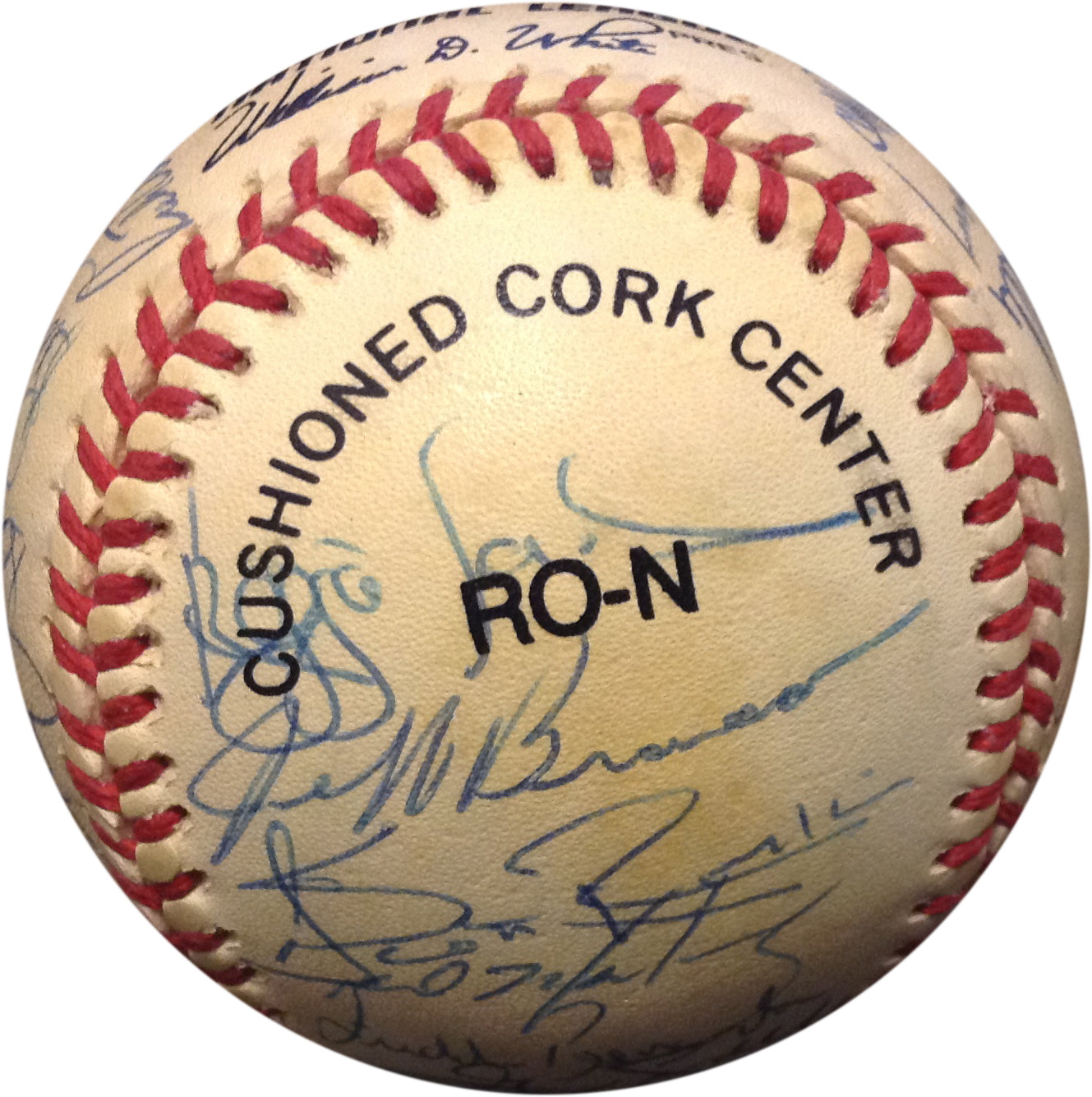 1992 Cincinnati Reds Team Signed NL Baseball 28 Autos Piniella Larkin Perez COA