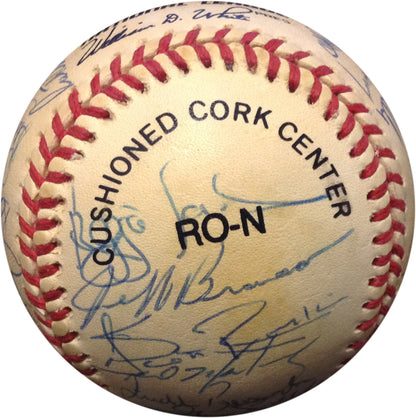 1992 Cincinnati Reds Team Signed NL Baseball 28 Autos Piniella Larkin Perez COA