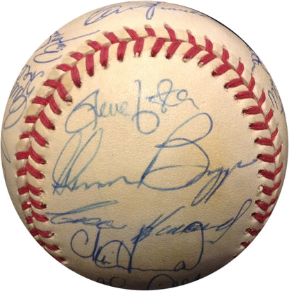1992 Cincinnati Reds Team Signed NL Baseball 28 Autos Piniella Larkin Perez COA