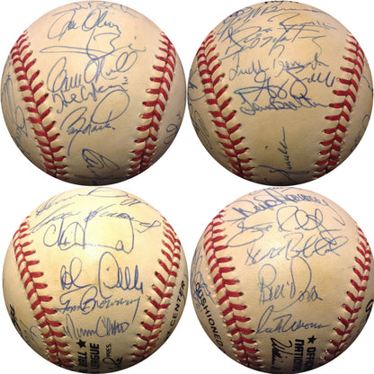 1992 Cincinnati Reds Team Signed NL Baseball 28 Autos Piniella Larkin Perez COA