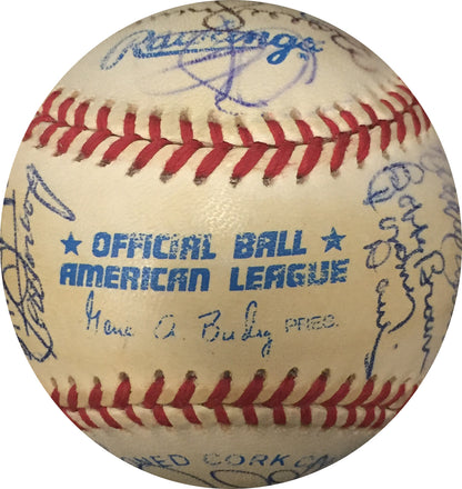 Multi Signed Official American League Baseball with 28 Autos Murcer Jenkins COA