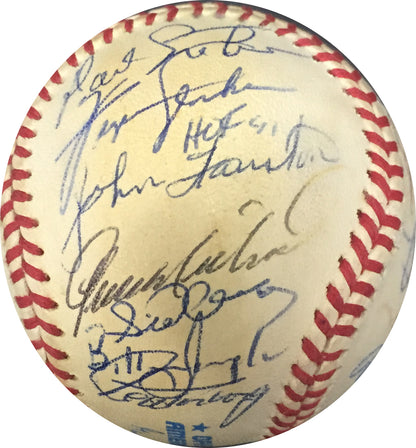 Multi Signed Official American League Baseball with 28 Autos Murcer Jenkins COA
