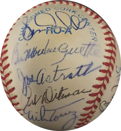 Multi Signed Official American League Baseball with 28 Autos Murcer Jenkins COA