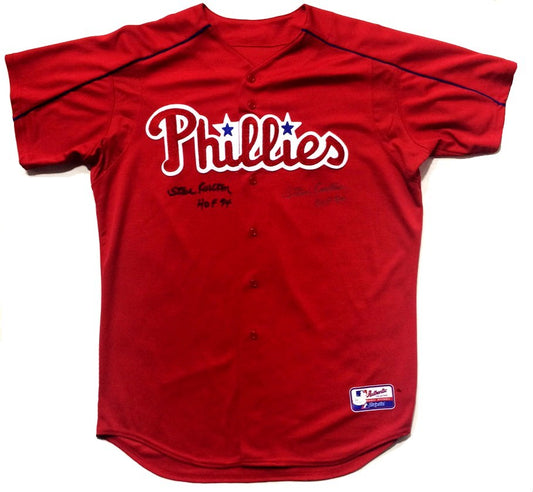 Steve Carlton Signed 2x Inscribed HOF 94 Phillies Baseball Jersey Auto JSA Coa