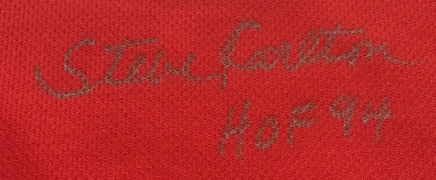 Steve Carlton Signed 2x Inscribed HOF 94 Phillies Baseball Jersey Auto JSA Coa