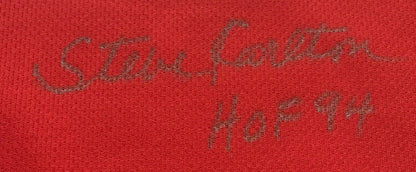 Steve Carlton Signed 2x Inscribed HOF 94 Phillies Baseball Jersey Auto JSA Coa