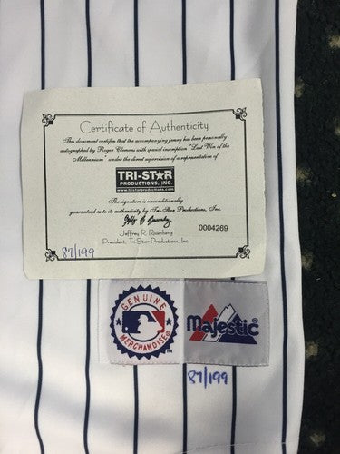 Yankees Roger Clemens Signed Last Win Millenium Majestic Jersey Tristar LE /199