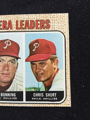 1968 Topps Niekro Bunning Era Leaders Gem Mint Card #7 Beauty Sharp