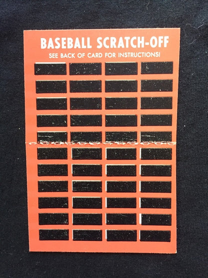 1970 Topps Scratch Off Tony Perez Unscratched Unfolded Mint RARE FIRM & Tight