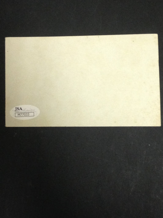 Babe Dahlgren signed 3x5 index card cut Yankees replaced lou gehrig MT auto JSA
