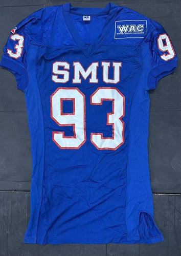 Smu Russell Authentic Football Used /Issue Jersey Holmes #93 Sz 48 Mint Shape