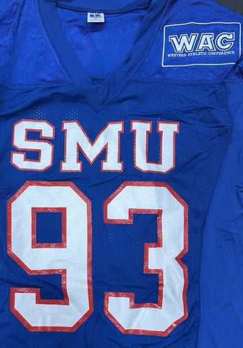 Smu Russell Authentic Football Used /Issue Jersey Holmes #93 Sz 48 Mint Shape