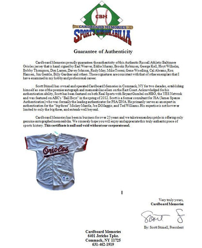 Baltimore Orioles signed 23 auto jersey Earl Weaver Eddie Murray  Robinson Coa