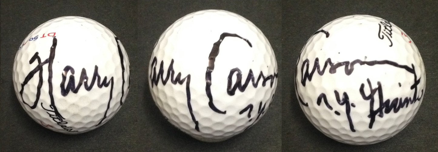 Harry Carson Ny Giants signed Titleist golf ball autograph hof sb champ  CBM COA