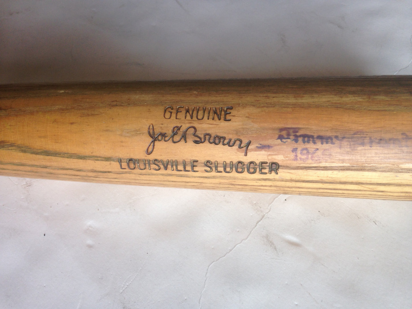 Joe E Brown comedian NY Yankees broadcaster actor Pro model B30 baseball bat