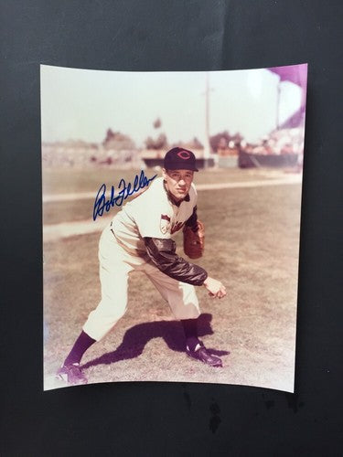Bob Feller Signed 8X10 Photo Bold Mint Autograph Indians Hof Cbm Coa  Hof