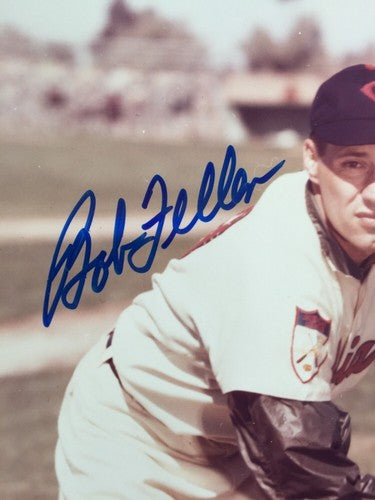 Bob Feller Signed 8X10 Photo Bold Mint Autograph Indians Hof Cbm Coa  Hof