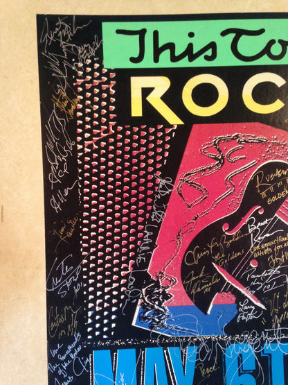 This Country's Rockin signed concert poster 1989 Ted Nugent 50 auto 1/1 Cbm COA