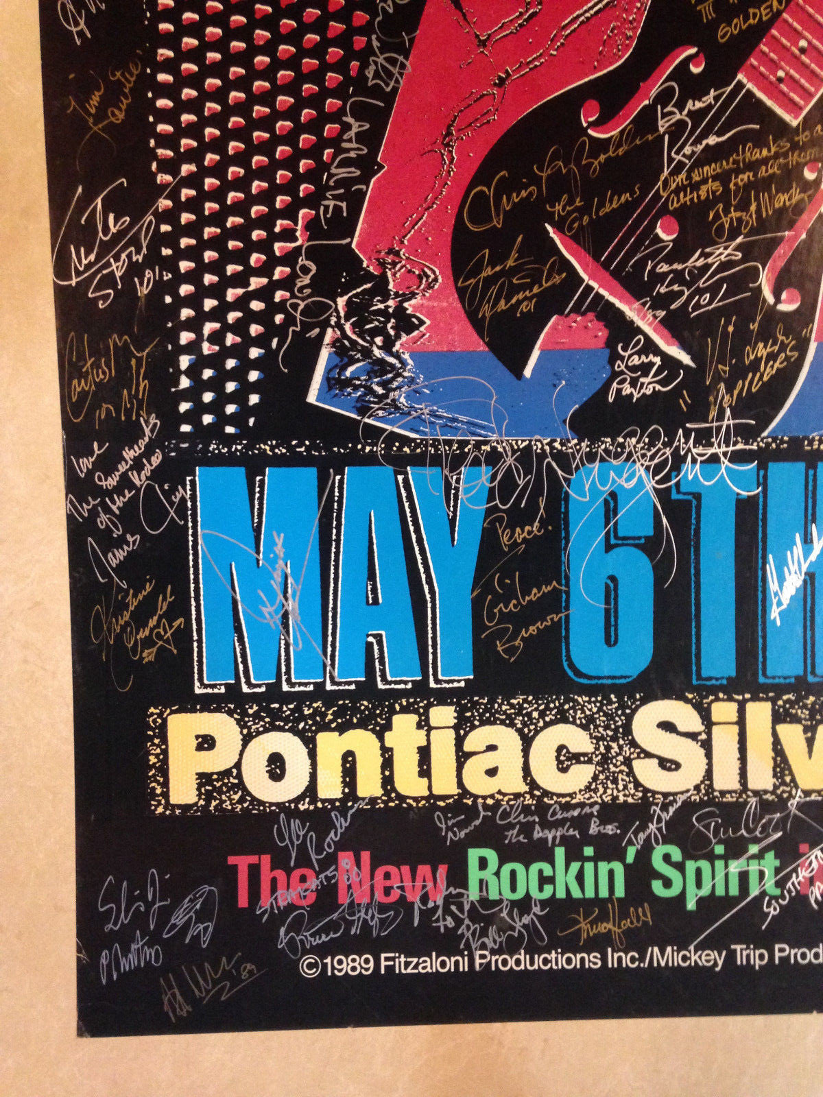 This Country's Rockin signed concert poster 1989 Ted Nugent 50 auto 1/1 Cbm COA