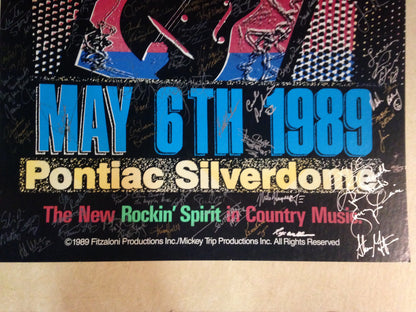 This Country's Rockin signed concert poster 1989 Ted Nugent 50 auto 1/1 Cbm COA