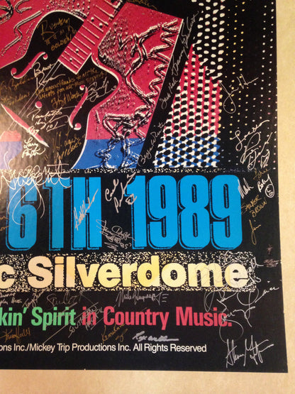 This Country's Rockin signed concert poster 1989 Ted Nugent 50 auto 1/1 Cbm COA