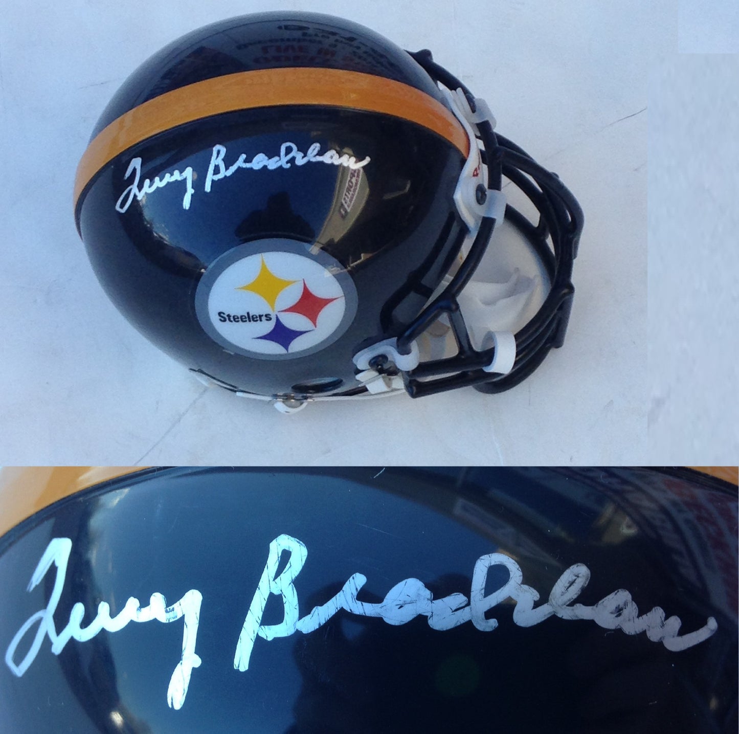 Terry Bradshaw signed Steelers Riddell Mini helmet  auto HOF MVP JSA COA