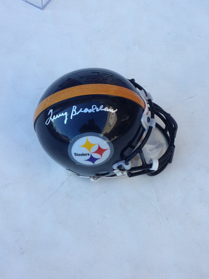 Terry Bradshaw signed Steelers Riddell Mini helmet  auto HOF MVP JSA COA