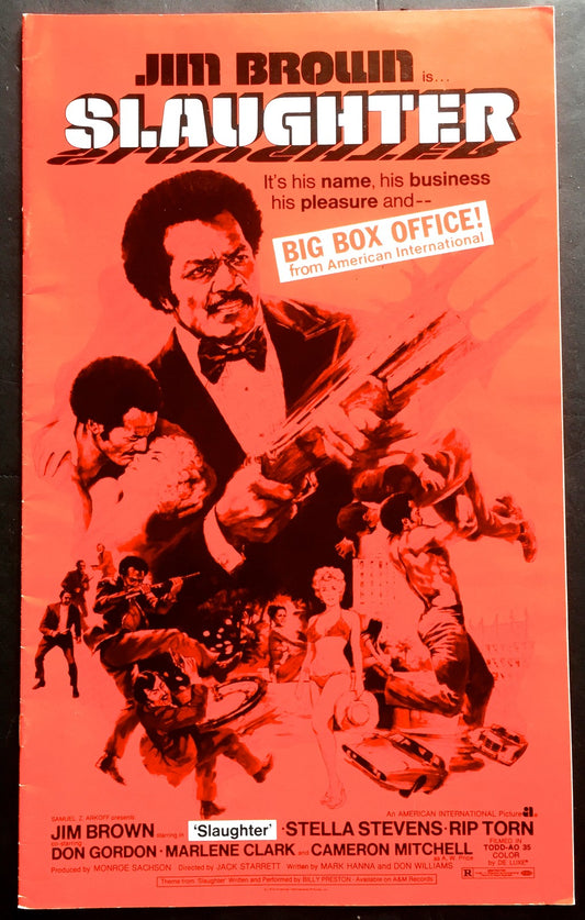 VINTAGE Rosey Grier "THE THING WITH TWO HEADS" Original 1972 Theater Pressbook