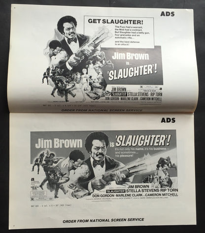 VINTAGE Rosey Grier "THE THING WITH TWO HEADS" Original 1972 Theater Pressbook