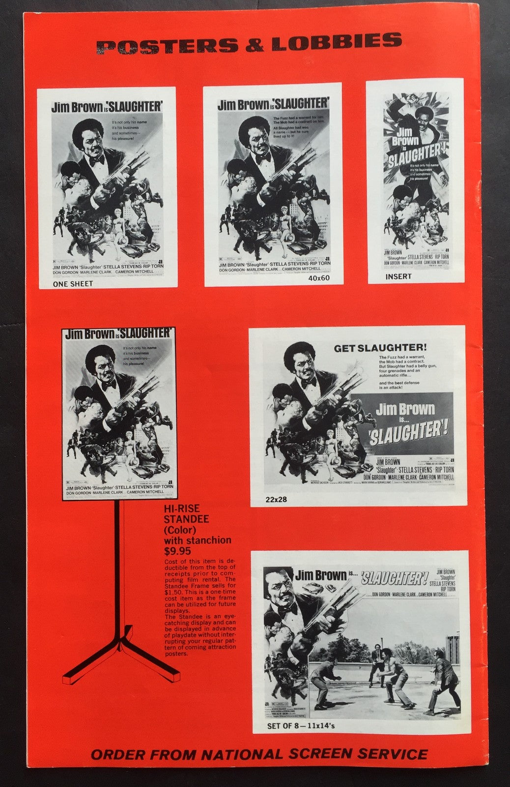 VINTAGE Rosey Grier "THE THING WITH TWO HEADS" Original 1972 Theater Pressbook