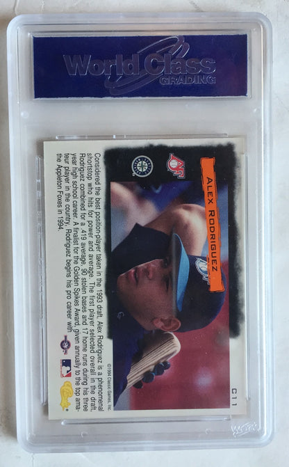 Alex Rodriguez 1994 Classic Cream Of The Crop Rookie WCG 10 Gem Mint Graded #C11