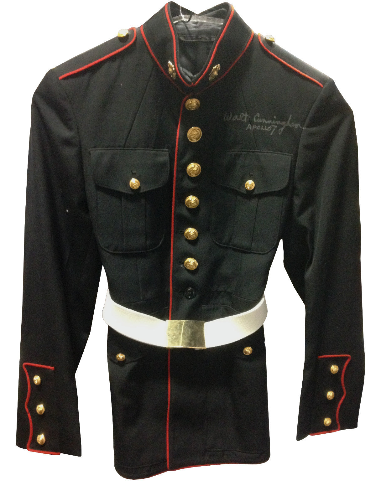 Walt Cunningham Astronaut signed US Marine Corps coat Apollo 7 autograph JSA LOA