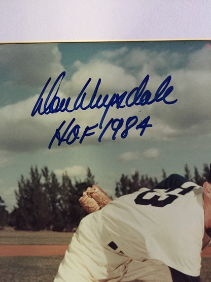 Don Drysdale Signed 8X10 Stat PHOTO Matted Brooklyn Dodgers Hof 1984 Auto JSA