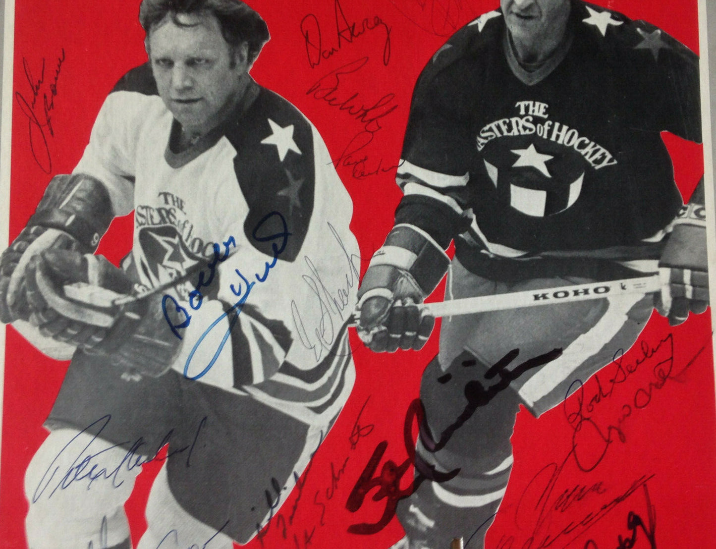 Hockey Legends Lucky Strike Signed Poster 30 auto Bobby Orr Hull Ed Giacomin COA