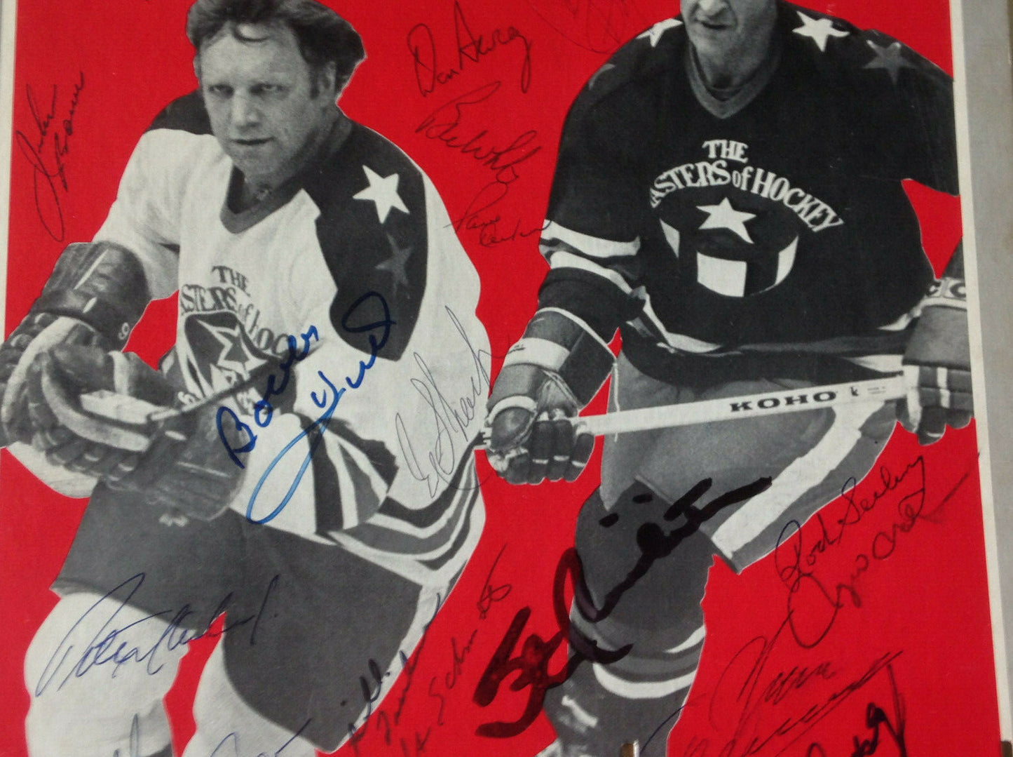 Hockey Legends Lucky Strike Signed Poster 30 auto Bobby Orr Hull Ed Giacomin COA