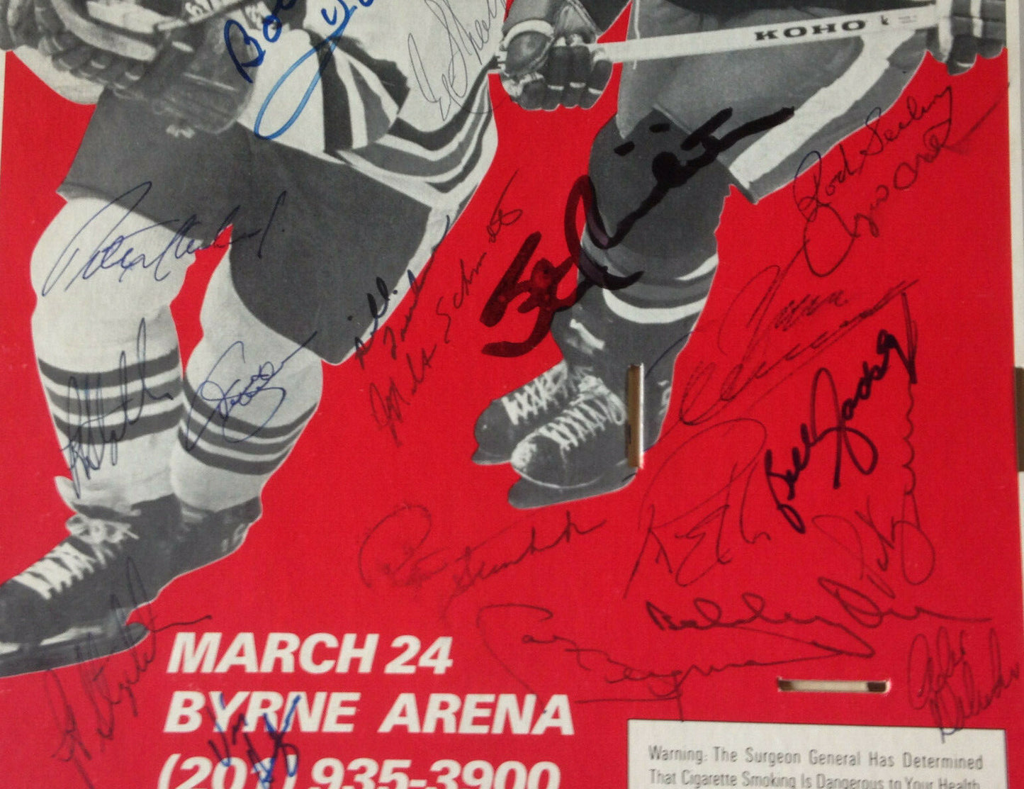 Hockey Legends Lucky Strike Signed Poster 30 auto Bobby Orr Hull Ed Giacomin COA