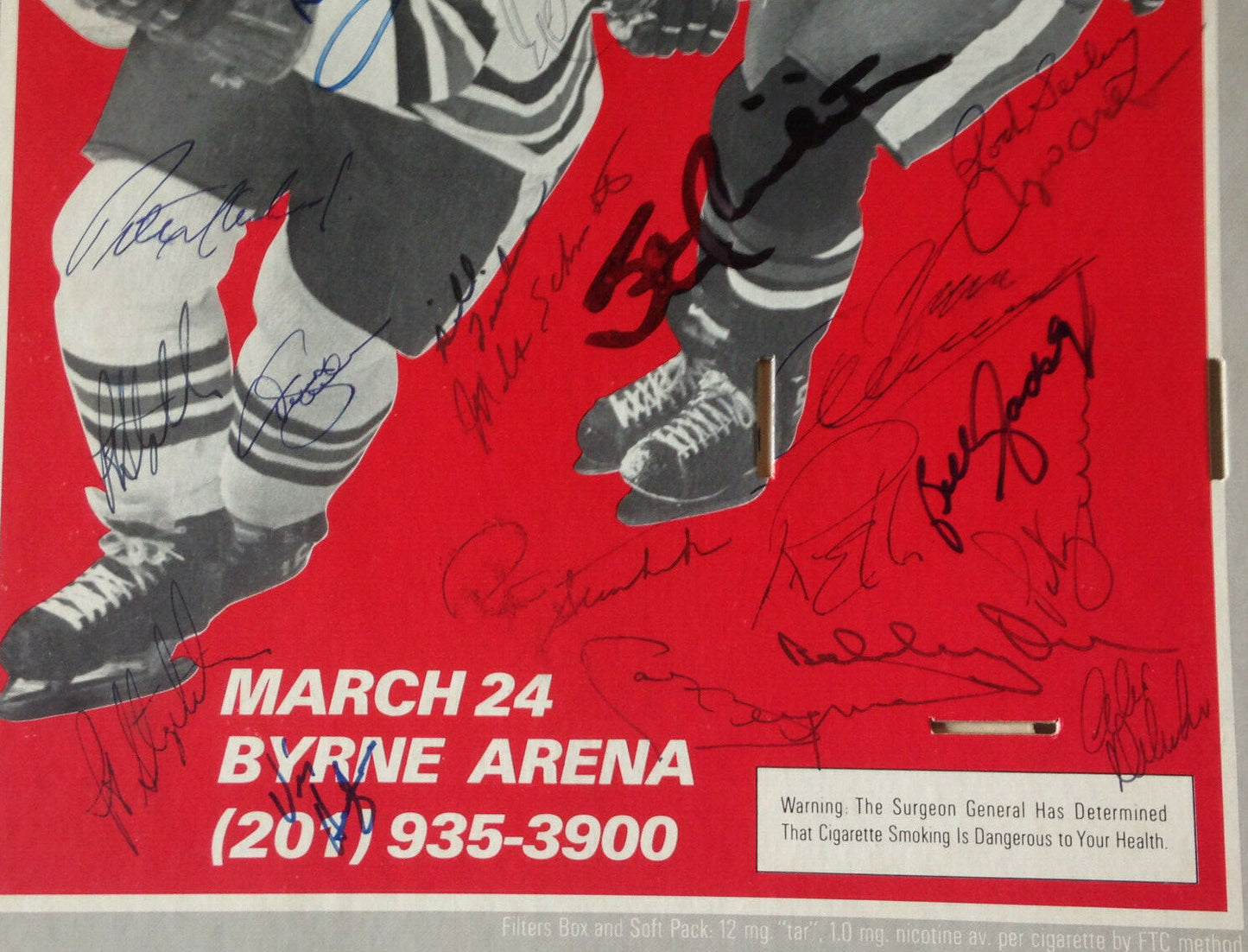 Hockey Legends Lucky Strike Signed Poster 30 auto Bobby Orr Hull Ed Giacomin COA