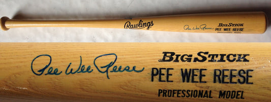 Pee Wee Reese Brooklyn Dodgers Signed Rawlings baseball Bat Autograph Hof PSA