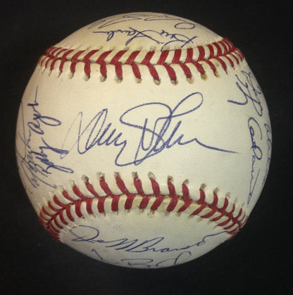 1992 Cincinnati Reds signed official NL Baseball 26 auto Davey Johnson CBM COA