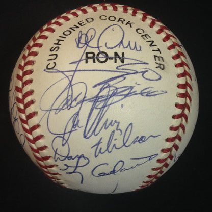 1992 Cincinnati Reds signed official NL Baseball 26 auto Davey Johnson CBM COA