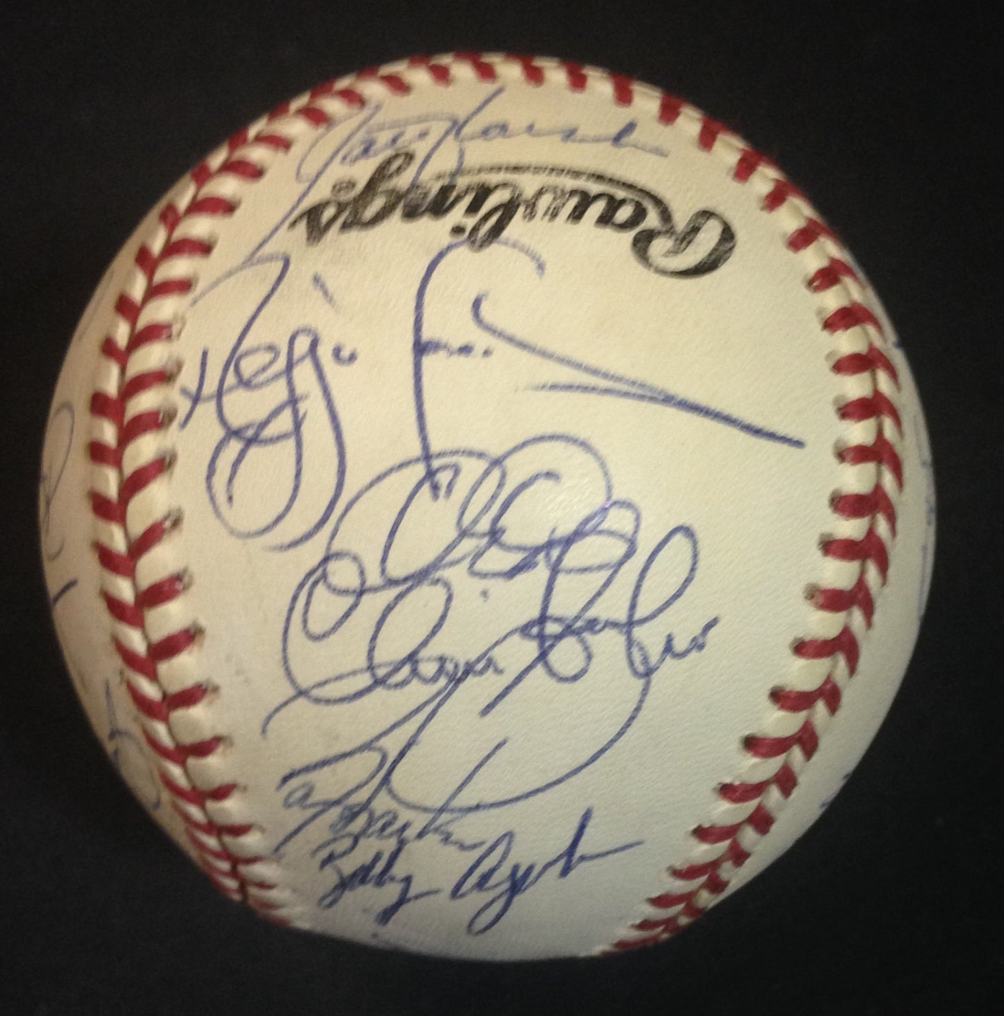 1992 Cincinnati Reds signed official NL Baseball 26 auto Davey Johnson CBM COA