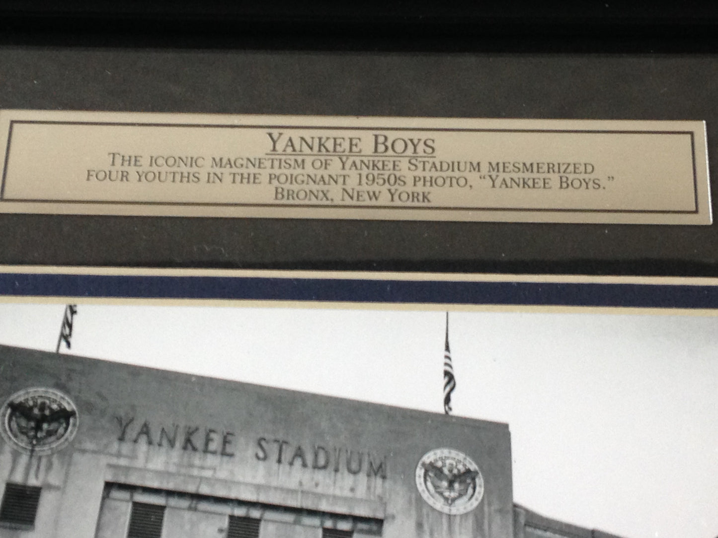 Yankee Boys 8x10 framed Stadium photo logo plaque collage 22x16